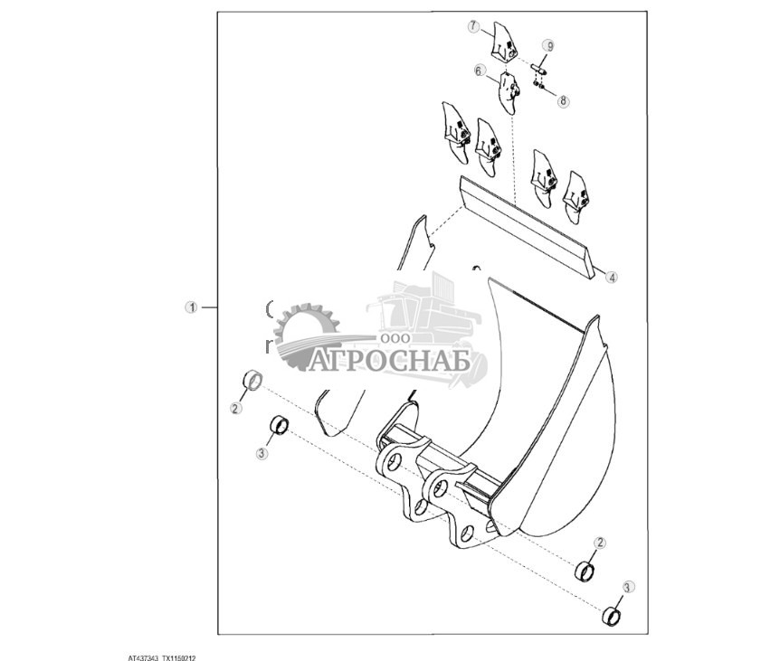 Ковш для тяжелых условий эксплуатации с зубьями TK 60,96 см (24,00 дюйма), 0,212 м? (7,50 фута?) - ST779669 508.jpg